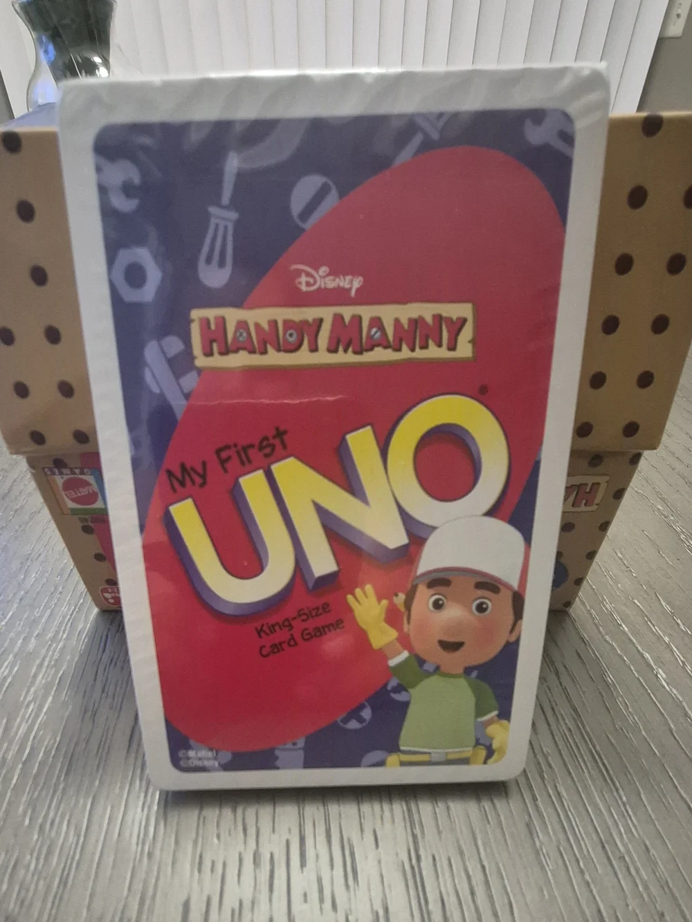 Disney Handy Manny My First UNO - Kids Card Game (Blue/Red/Yellow)